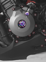 Yellow Dragon 300 Hurricane 302S Silver Steel Small Monster CB190 Retrofit Engine Magnetic Motor Decoration Cover Color Screws