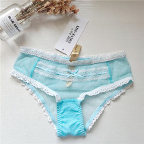 Beautiful ~ 8 brand tail goods exquisite workmanship underwear women cotton file sexy lace low waist breifs