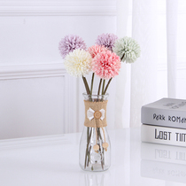 Ping-pong Chrysanthemum Embroidered Ball Emulated Flowers Fake Flowers floral livingroom Home Decorative Items Fresh table Bouquet Tea Table Hem