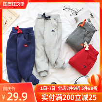 Children plus cotton pants winter baby thick sports pants girls trousers boys warm pants