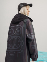 Calmmind Monster Laser Punk Metal Long Rock Jacket Pop Autumn Jacket Men Joker Top