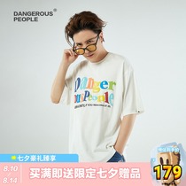 Dangerouspeople Xue Zhiqian double letter short-sleeved T-shirt mens spring and summer trend couple half-sleeved T-shirt