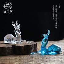Pick up the Li Ju glaze ornaments tea pet tea rest deer tea set accessories creative tea set tea ware ornaments