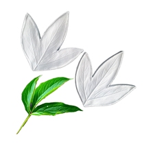 New large peony leaf turned sugar flower silicone mold die press Inform dry pesto baking tool bread flower leaf mold