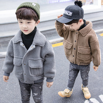 Boys  autumn coat Baby 1 one 3 two 2 three 4 four-year-old boy boy foreign style granular velvet clothes spring and autumn tide