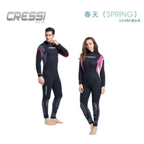 Italian imported diving suit Cressi Spring professional design 3 5mm men women wet clothes