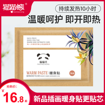 Cat and bear warm stickers illustration treasure stickers cold warm body self-heating female Palace cold foot warm treasure hot Post Palace warm stickers