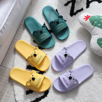 Couple cool slippers female summer 2020 new home indoor bathroom bath non-slip soft sole slippers female cartoon shoes