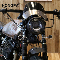 Motorcycle led headlights retro retro universal 12V headlights GN Angel Eye headlights LED metal headlights