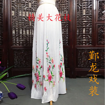 Huangmei Opera new skirt opera costume fine pleated skirt Yue opera Xiaodan Huadan maidai Miss retro embroidery skirt