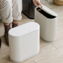Crevice trash can Household push-on kitchen toilet toilet bathroom Creative crevice garbage bucket Toilet paper basket