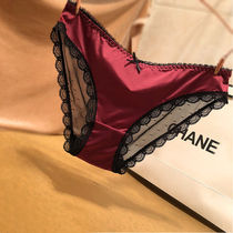 Lady Brief Lady Sexy Briefs Low Waist Hollowed-out Comfort Lace Fire Spicy Light Thin Mesh Veil Black Triangle Briefs