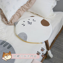 Round cushion on the ground cute ins cartoon cat girl round stool balcony basket butt mat in winter