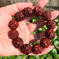 Zambia Little Leafy Purple Sandalwood Bracelet 2-0 Handmade Bracelet Old Stock 108 Buddha Beads Necklace of Men and Women Blood Honolulu