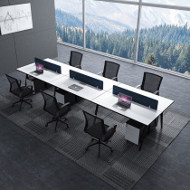 Staff desk simple modern 4 people 6 people Office furniture work position staff computer table and chair combination table