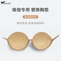 Yoga clothing chest cushion thick yoga clothing underwear bra cushion bra gathering replacement sports thin invisible chest cushion