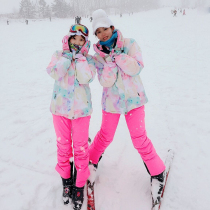 Ski suit womens suit Korea 2019 winter outdoor windproof waterproof thickened warm ski suit pants suit women