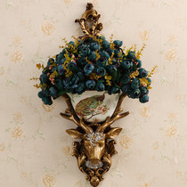 Deer head wall hanging wall decoration Wall flower Restaurant wall Creative wall hanging Sofa background wall decoration pendant