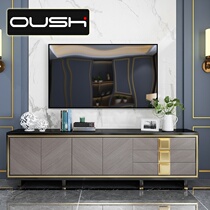 Italian minimalist TV cabinet simple modern large and small apartment Hong Kong style light luxury Post Modern TV cabinet coffee table combination