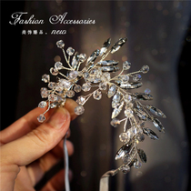 Original European-style rhinestone shiny bride wedding wrist flower high-end luxury dinner party wedding performance hand flower