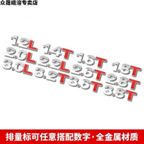 CRV Jade Civic XRV Binzhi Fit car tail digital change decorative appearance metal displacement logo sticker