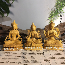 Tibetan Buddhist boxwood Vajrasattara Buddha statue ornament Tantric Tara Bodhisattva Muzang Buddha statue