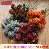 Wedding simulation flower wood hydrangea fake flower wedding decoration flower hotel banquet hall layout plastic flower Net Red