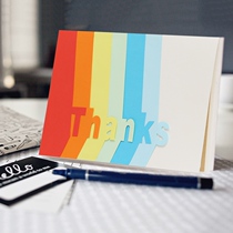 thanks rainbow greeting card Teachers Day thanks to teachers Senior Student Day Childrens kindergarten start graduation gift