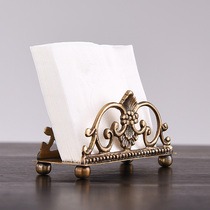 European brass napkin holder drawing box creative living room coffee table desktop ornaments home accessories light luxury tissue box