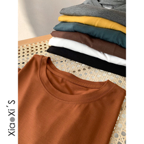 Little Hijijia) white undershirt woman 2022 spring and summer new short sleeve inner hitch jacket Korean version loose round collar T-shirt