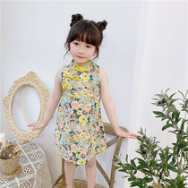 Girls dress for dress Summer 2022 new Yangqi flower Dress Child Hanfu Spring Summer Baby Qipao Princess Dress
