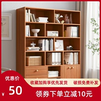 Bookshelves Landing Simple Solid Wood Color Home Shelve Bedrooms Net Red Living Room Storage cabinet leaning against wall bookcase