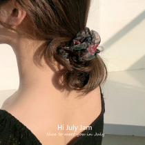 Head Flower Hair Ring Large Intestine Ring Head Rope 2021 New Crummy Floral Retro Style Korean Pig Large Intestine Rubber Band Hair Rope