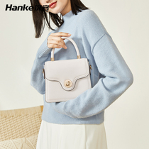 Leather Handbag Women's Mini Design Kelly Fashion White Little Bag New Shoulder Bag Premium Texture