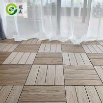 Co-extruded wood floor outdoor wood plastic outdoor terrace balcony courtyard floor self-laying splicing waterproof and anti-corrosion