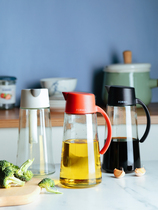 Japan ASVEL automatic opening and closing glass leak-proof oil pot kitchen oil bottle household seasoning bottle soy sauce vinegar can set