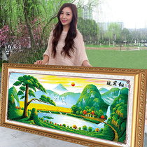 2022 New welcome pine cross embroidery line embroidery room bedroom minimally modern large landscape painting series