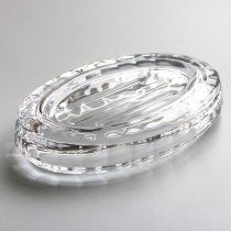 Thickened transparent crystal glass soap box soap dish