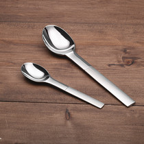The shopkeeper recommended 304 stainless steel spoon childrens baby spoon ice cream small spoon long and long handle Western tableware