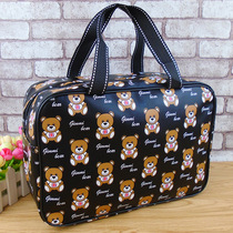 Alphabet bear bath bag waterproof bath bag Female mens bath basket portable bath basket folding fitness swimming bath bag