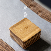 View coaster bamboo non-slip kung fu tea cup holder heat insulation small coaster tea ceremony accessories custom hand coaster bowl support