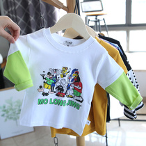 Baby cartoon spring and autumn base shirt 2022 spring dress children long sleeve T-shirt baby Korean top 1200