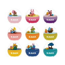 Mengqi joint dream trip Little yellow duck rotating music box Trend desktop decoration doll blind box Creative birthday