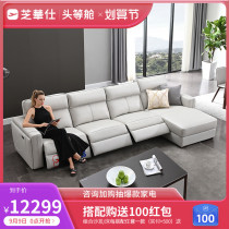 Chihua Shi first class modern simple leather sofa living room furniture first layer cowhide large apartment combination 10169