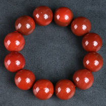 18 4-19 1mm111 34 grams (full color full of meat) blood red agate bracelet bracelet