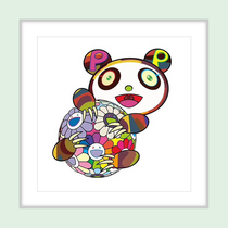  Tide play collection]Takashi MurakamiHolding flower ball panda cubglobal limited edition of 100 offset prints