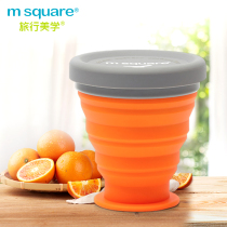 Folding water Cup portable telescopic silicone cup travel can be filled with boiling water telescopic Cup travel compressed mouthwash Cup