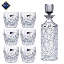 Czech imported transparent crystal glass wine glass whisky wine bottle creative pattern high-end foreign wine glass set