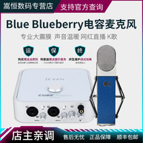 Blue BLUEBERRY BLUEBERRY condenser microphone anchor mobile phone live recording microphone equipment full set