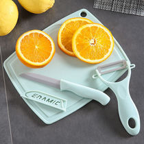 New convenient kitchen cutlery knife three-piece set Nordic candy-colored vegetable plate peeling knife ceramic knife set kitchen kitchen kitchen